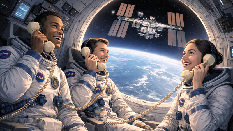 Впервые в истории астронавты на орбите Луны связались с экипажем МКС на орбите Земли