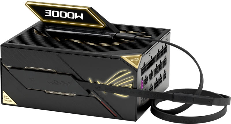 Asus представила блок питания ROG Thor 3000W Titanium III Edition 20 за &euro;999 &mdash; его хватит на четыре GeForce RTX 5090
